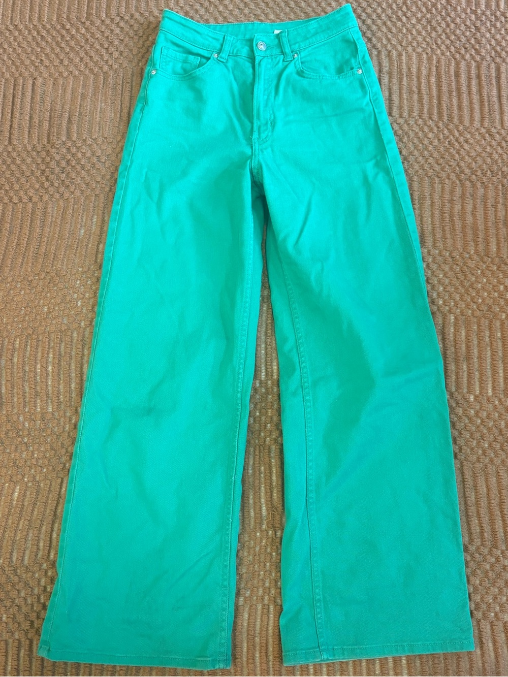 H&M Wide-Leg Jeans in Green